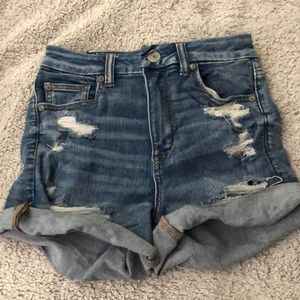American Eagle high rise jean shorts